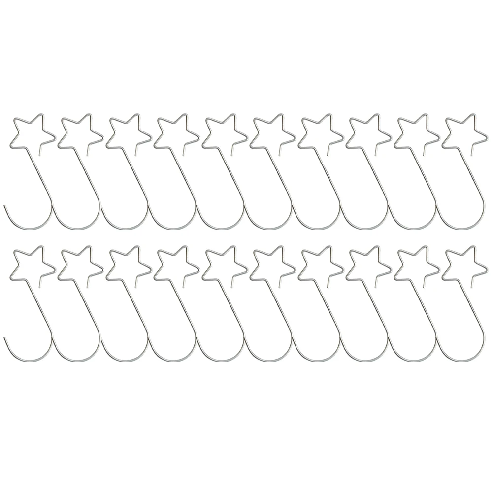20 Pack Metal Ornament Hooks Star Shaped for Christmas Tree Decorations in Gold Green Silver Red 5cm Waterproof Design
20 Pack Metal Ornament Hooks Star Shaped for Christmas Tree Decorations in Gold Green Silver Red 5cm Waterproof Design