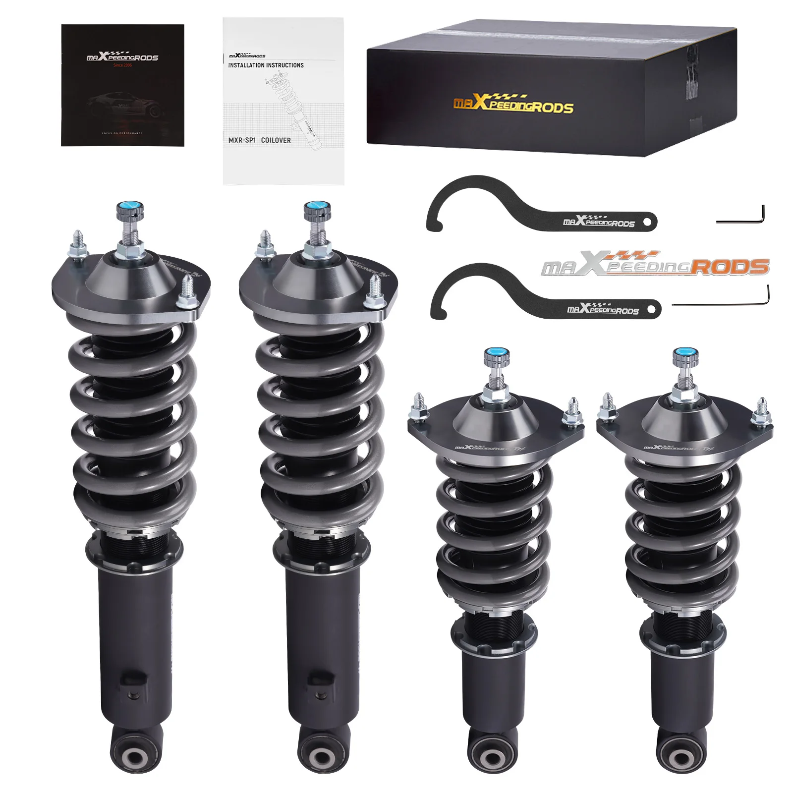 MaXpeedingrods T7 24 Way Coilovers Shock Struts for Mazda Miata MX5 1990-2005 NA NB
MaXpeedingrods T7 24 Way Coilovers Shock Struts for Mazda Miata MX5 1990-2005 NA NB