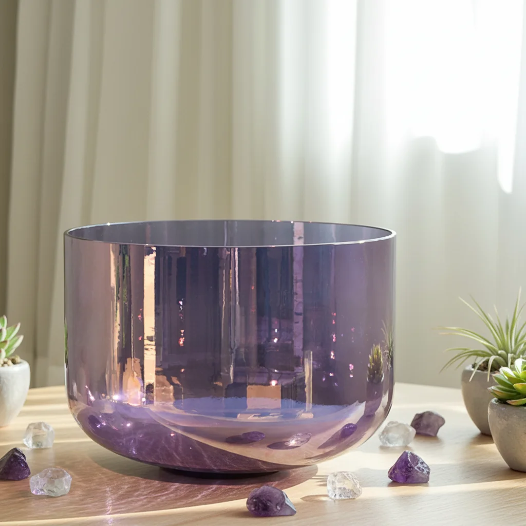 Amethyst Crystal Singing Bowl Quartz Customization Sound Therapy Sound Healing Instrument for Meditation Therapy
Amethyst Crystal Singing Bowl Quartz Customization Sound Therapy Sound Healing Instrument for Meditation Therapy