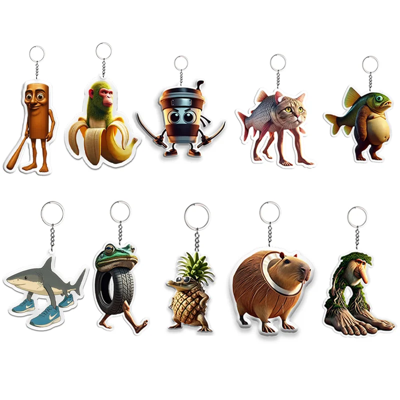 10pcs Tung Tung Tung Sahur Acrylic Keychain, tralalero tralala Ladies' backpack keychain decoration. Shimpanzinni bananini De
10pcs Tung Tung Tung Sahur Acrylic Keychain, tralalero tralala Ladies' backpack keychain decoration. Shimpanzinni bananini De