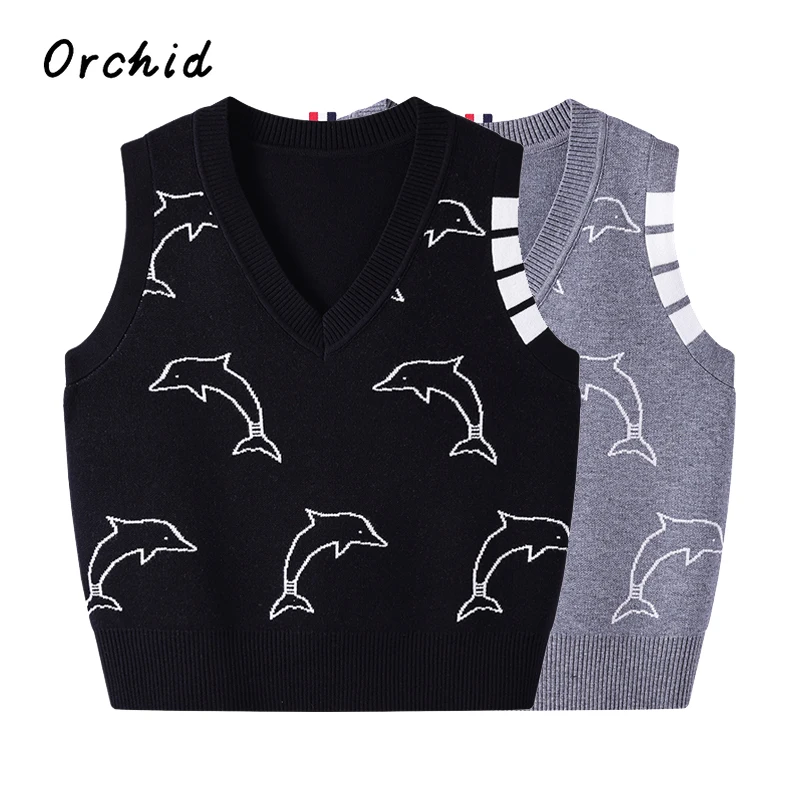 2025 Spring Sweet Knitting Sleeveless Casual V-Neck Knitting Sweater Vest For Women Casual Animals Print Knitted Jumpers
2025 Spring Sweet Knitting Sleeveless Casual V-Neck Knitting Sweater Vest For Women Casual Animals Print Knitted Jumpers