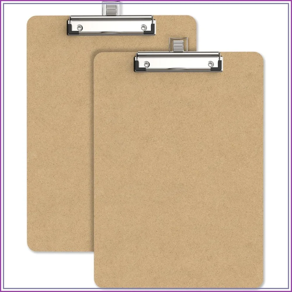 Wood Clipboard Set of 2, 8.5x11 with Pen Holder, A4 Size Hardboard for Office School
Wood Clipboard Set of 2, 8.5x11 with Pen Holder, A4 Size Hardboard for Office School