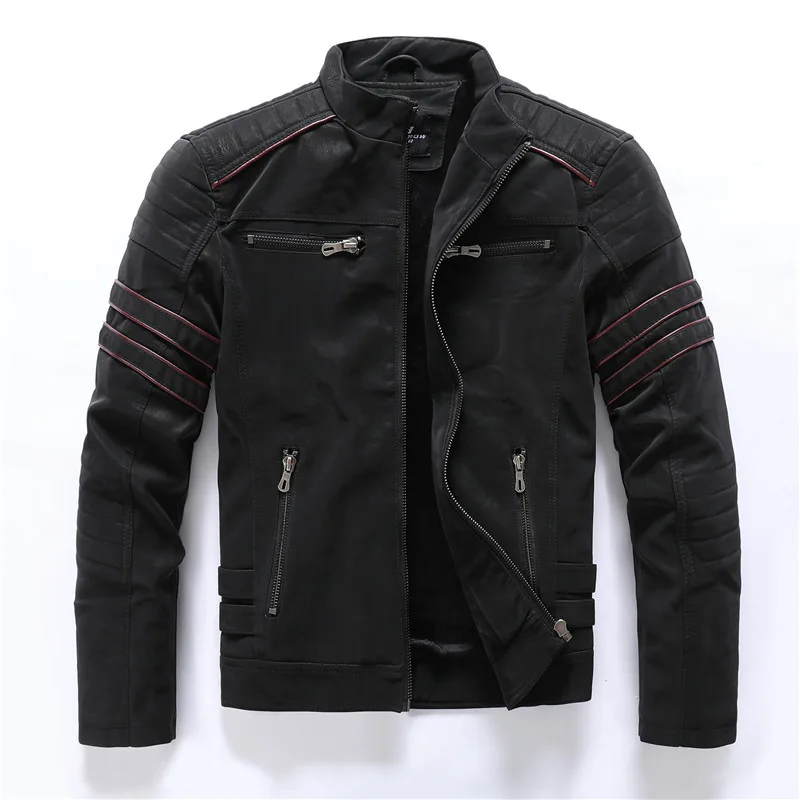 Men Motor Outdoor Windproof Casual Leather Jacket Male Plus Size Leather Coat Men Winter Warm Stand Collar Pu Leather Jacket
Men Motor Outdoor Windproof Casual Leather Jacket Male Plus Size Leather Coat Men Winter Warm Stand Collar Pu Leather Jacket