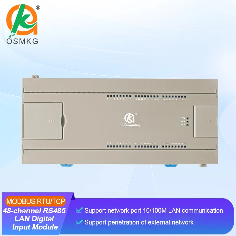 AoShangMing 48 Channel Digital Input Module Data Acquisition 24VDC RS485 Lan Modbus Rtu TCP