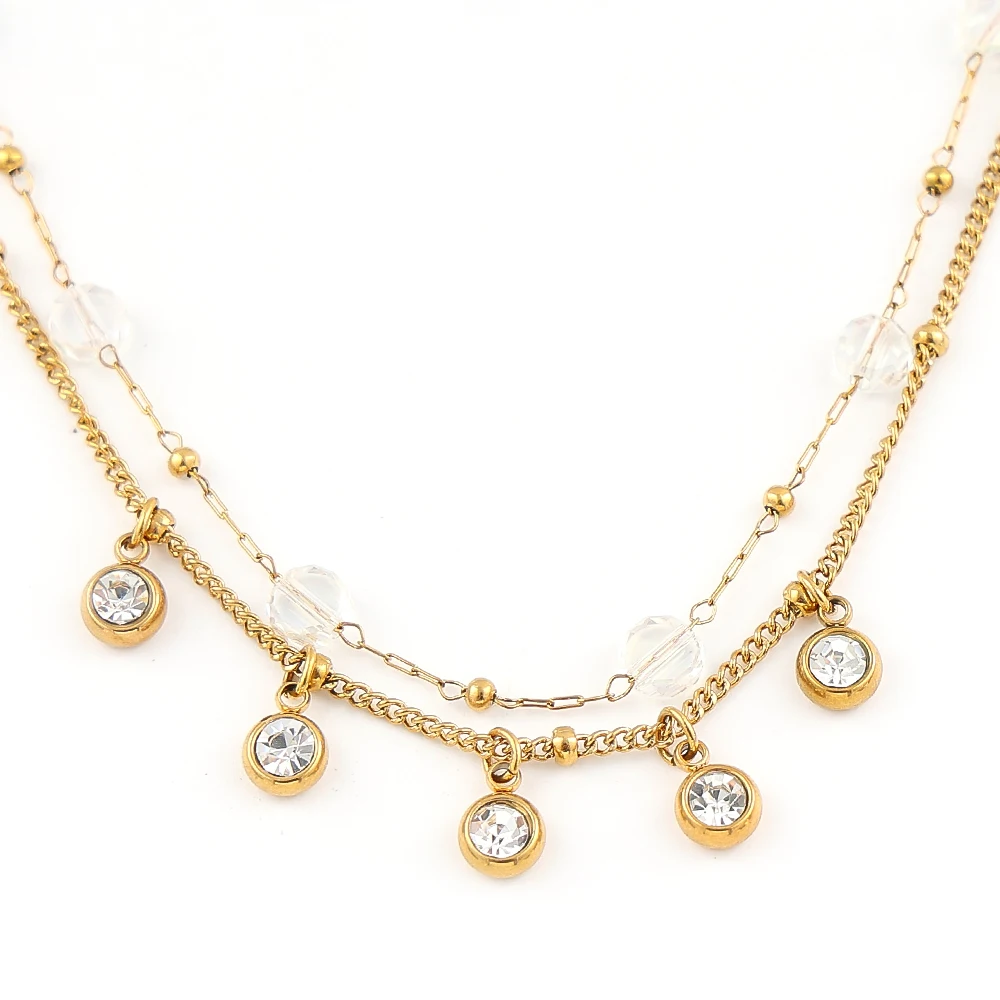 Elegant Two‑Layer Clear Bead Anklet Bracelet Minimalist Gold Color Cubic Zirconia Summer Beach Foot Hand Jewelry Gifts
Elegant Two‑Layer Clear Bead Anklet Bracelet Minimalist Gold Color Cubic Zirconia Summer Beach Foot Hand Jewelry Gifts