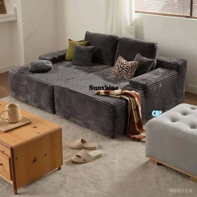 Nordic Light Luxury Sofa Modular Double Corduroy Large Striped Fabric Compression Packaging Boneless Sponge Sofa Bed
Nordic Light Luxury Sofa Modular Double Corduroy Large Striped Fabric Compression Packaging Boneless Sponge Sofa Bed