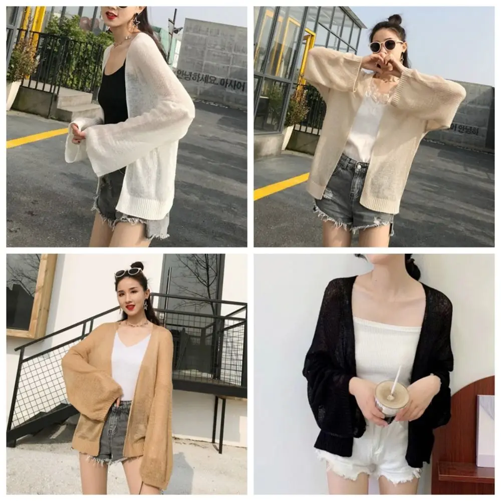 Simple See Through Hollow Crochet Cardigan Long Sleeves Loose Knitted Crochet Top Shawl Thin Sun Protection Top Beach
Simple See Through Hollow Crochet Cardigan Long Sleeves Loose Knitted Crochet Top Shawl Thin Sun Protection Top Beach