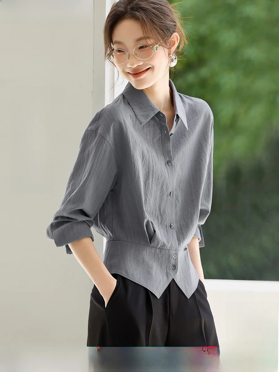 Busin Women's irt Top Waist-Cinching Commute Sle Long Sve Striped Polyester Fiber Casual Office Wear
Busin Women's irt Top Waist-Cinching Commute Sle Long Sve Striped Polyester Fiber Casual Office Wear