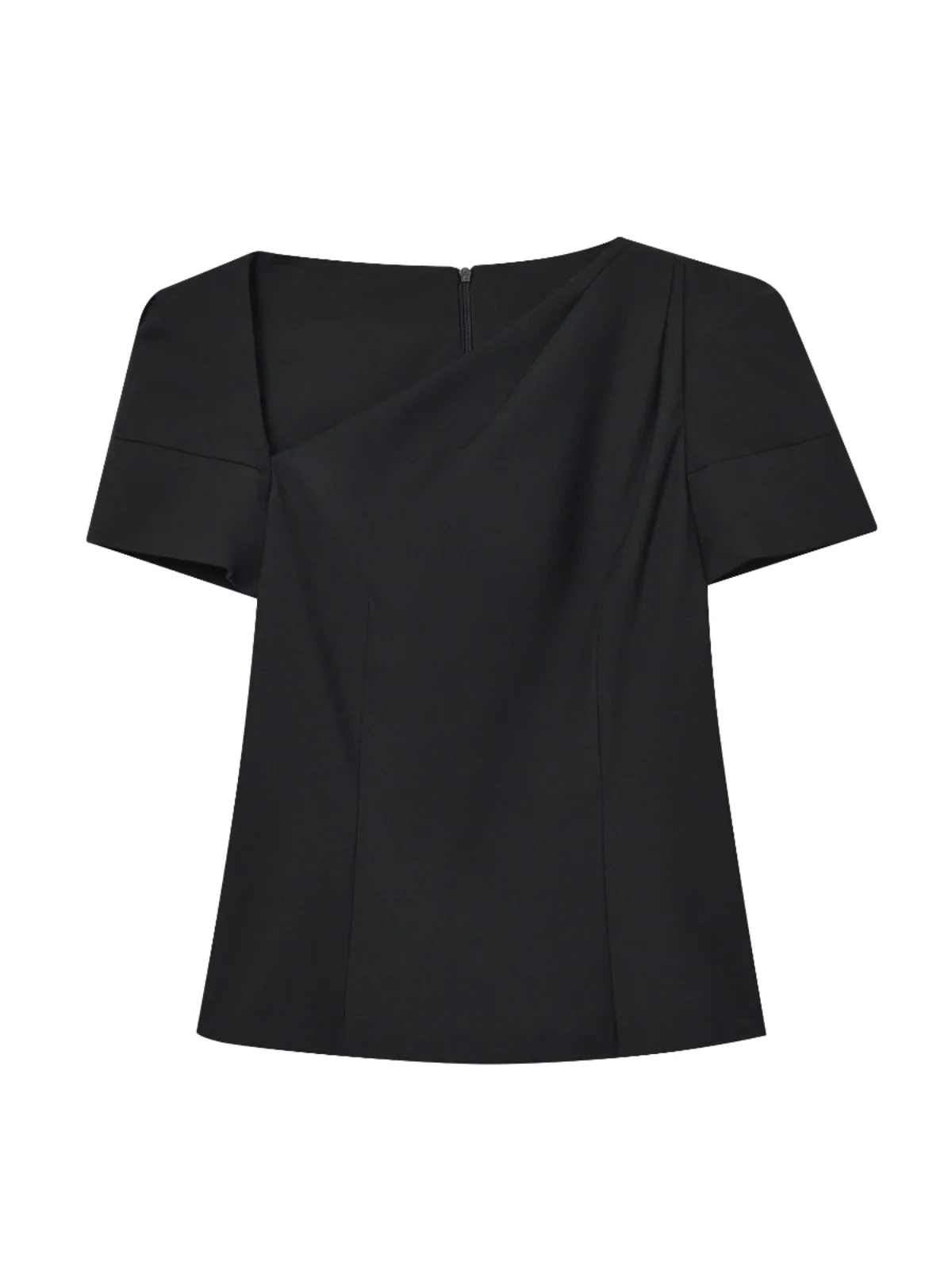 Elegant Asymmetric Short Sleeve V-Neck Top And Flared Pants Set for Women Fashionable Simple Style New Arrival Summer Collection
Elegant Asymmetric Short Sleeve V-Neck Top And Flared Pants Set for Women Fashionable Simple Style New Arrival Summer Collection