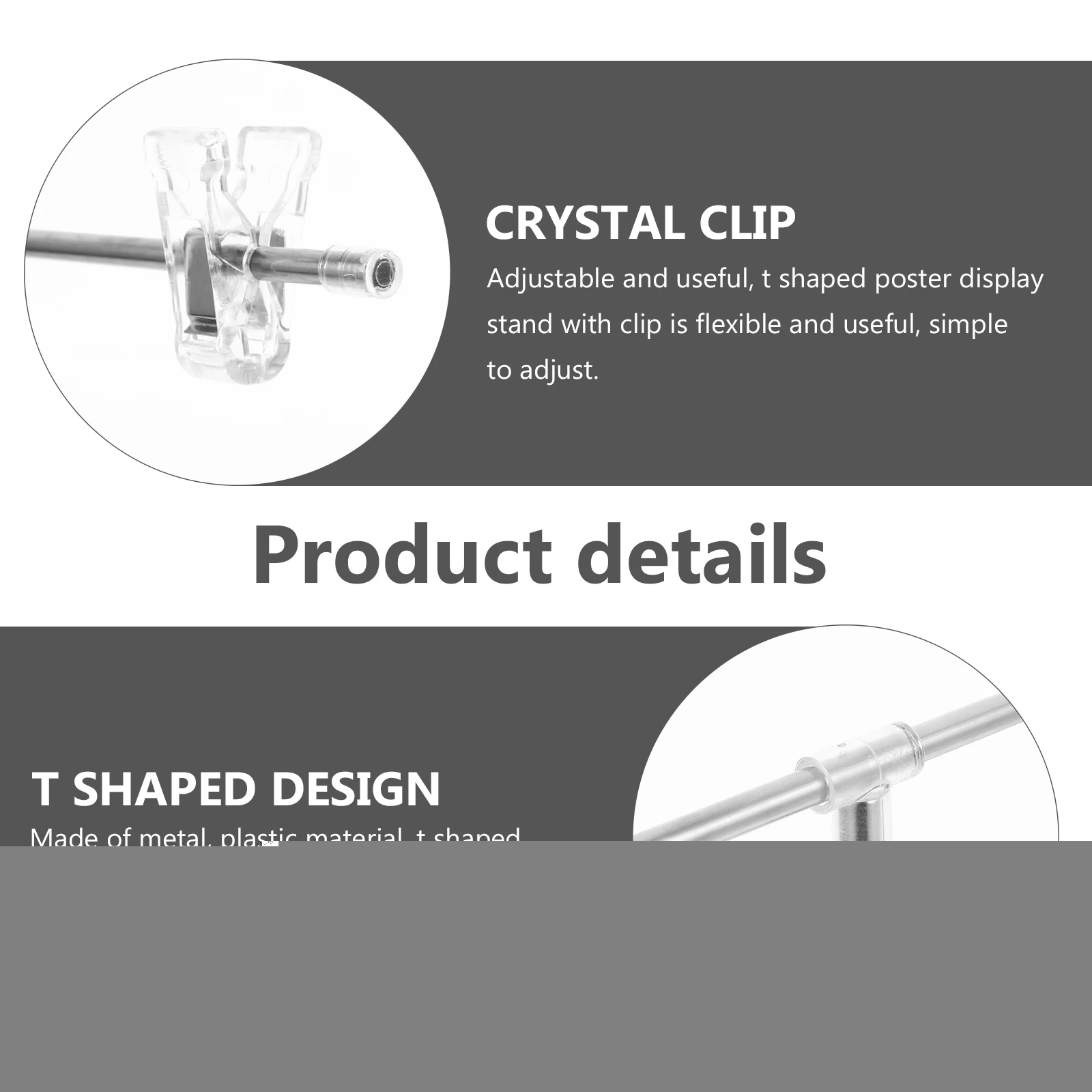 T Shaped Banner Stand Poster Display Holder Desktop Advertising Sign Clip Metal Plastic Adjustable Letter Board Banner Stand
T Shaped Banner Stand Poster Display Holder Desktop Advertising Sign Clip Metal Plastic Adjustable Letter Board Banner Stand