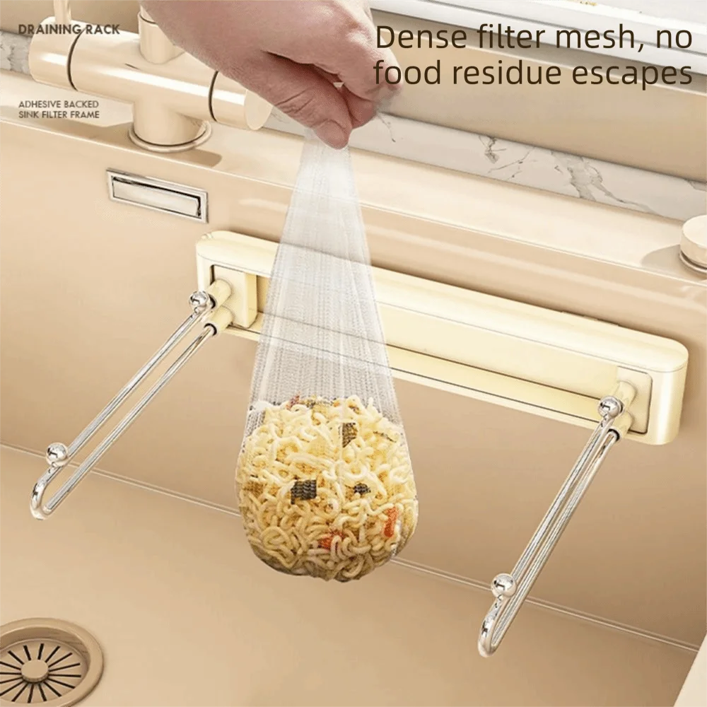 Foldable Kitchen Sink Filter Rack Strong Load-Bearing Mesh Filter Bag Corner Sink Strainer Non-slip Easy Installation
Foldable Kitchen Sink Filter Rack Strong Load-Bearing Mesh Filter Bag Corner Sink Strainer Non-slip Easy Installation