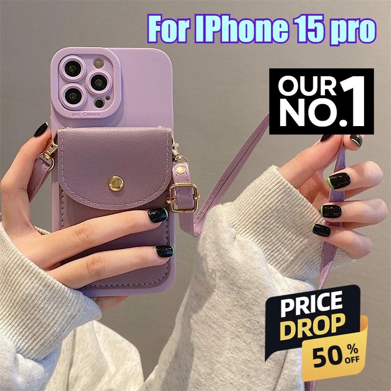 For IPhone 15 Pro Phone Case New Anti-drop Lanyard with Card Holder and Crossbody Strap
For IPhone 15 Pro Phone Case New Anti-drop Lanyard with Card Holder and Crossbody Strap