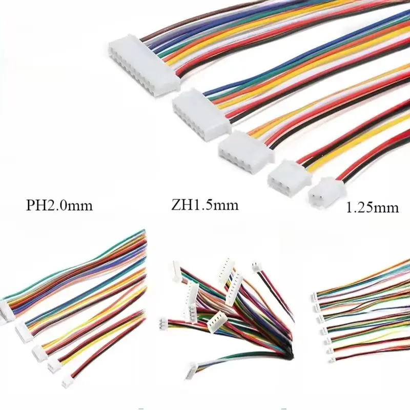 10pcs SH1.0MM/ZH1.5MM/XH2.54MM/PH2.0MM/1.25MM Single Side Male Plug Connector with 2P/3/4/5/6/7/8/9/10Pin 10cm 20cm Wire
10pcs SH1.0MM/ZH1.5MM/XH2.54MM/PH2.0MM/1.25MM Single Side Male Plug Connector with 2P/3/4/5/6/7/8/9/10Pin 10cm 20cm Wire