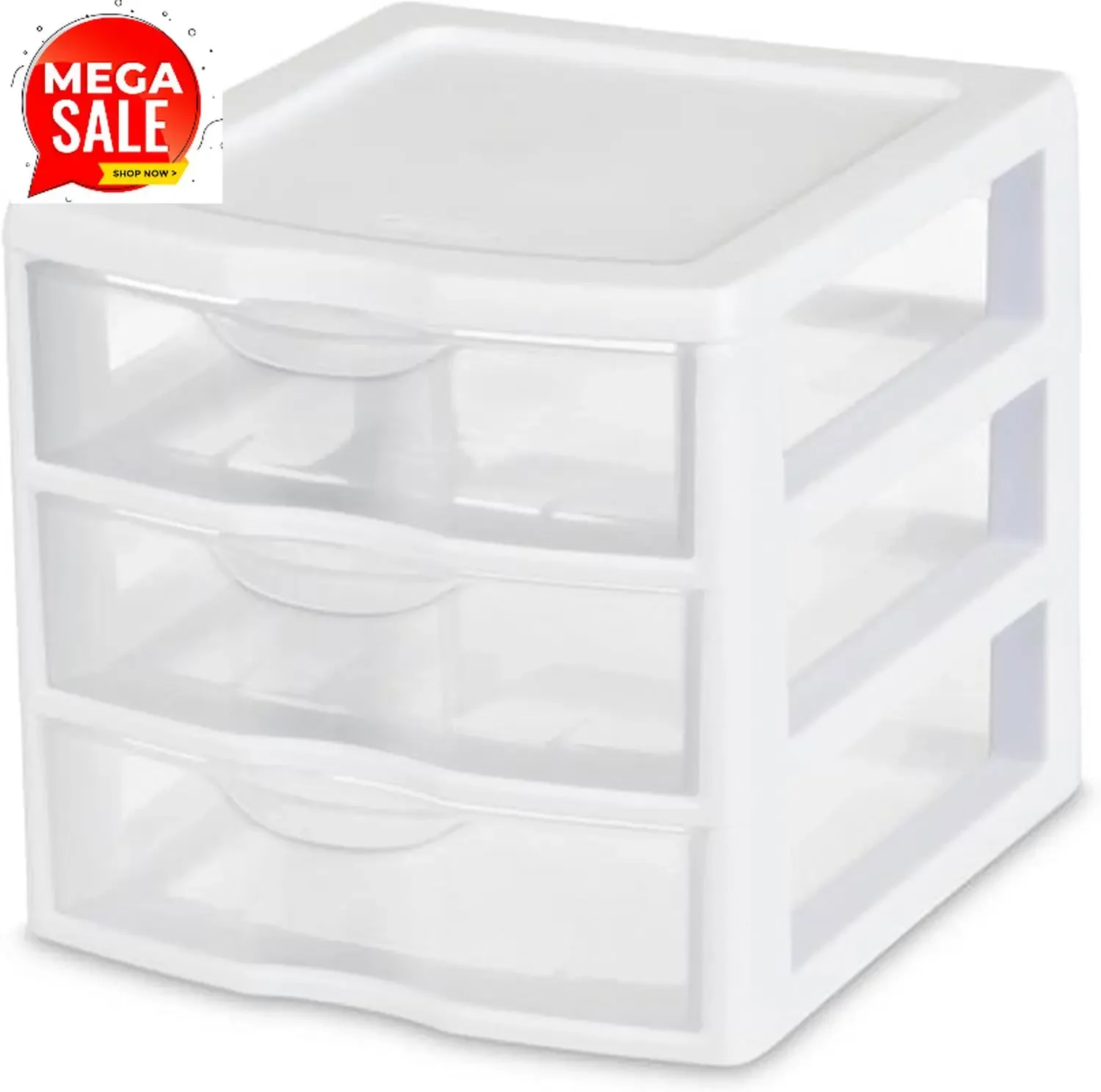 18-Pack ClearView 3-Drawer Cart, Small Plastic Storage Organizer Drawers, White - Organizing Drawer Containers for Bathroom, Clo
18-Pack ClearView 3-Drawer Cart, Small Plastic Storage Organizer Drawers, White - Organizing Drawer Containers for Bathroom, Clo