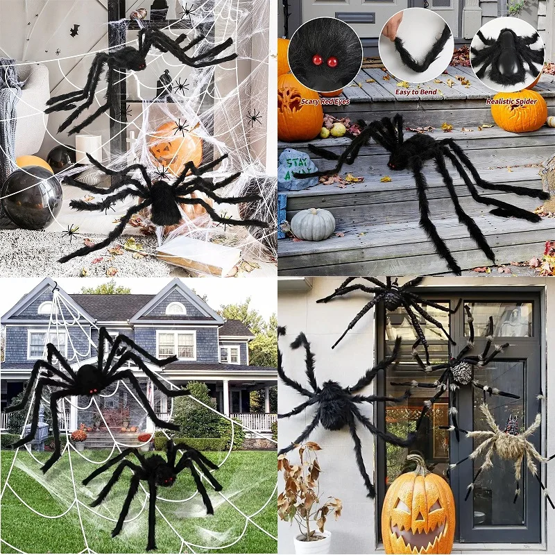 30cm/50cm/60cm/75cm/90cm/125cm/150cm Horror Halloween Giant Black Spider Decoration Haunted House Party Props Halloween Decor
30cm/50cm/60cm/75cm/90cm/125cm/150cm Horror Halloween Giant Black Spider Decoration Haunted House Party Props Halloween Decor