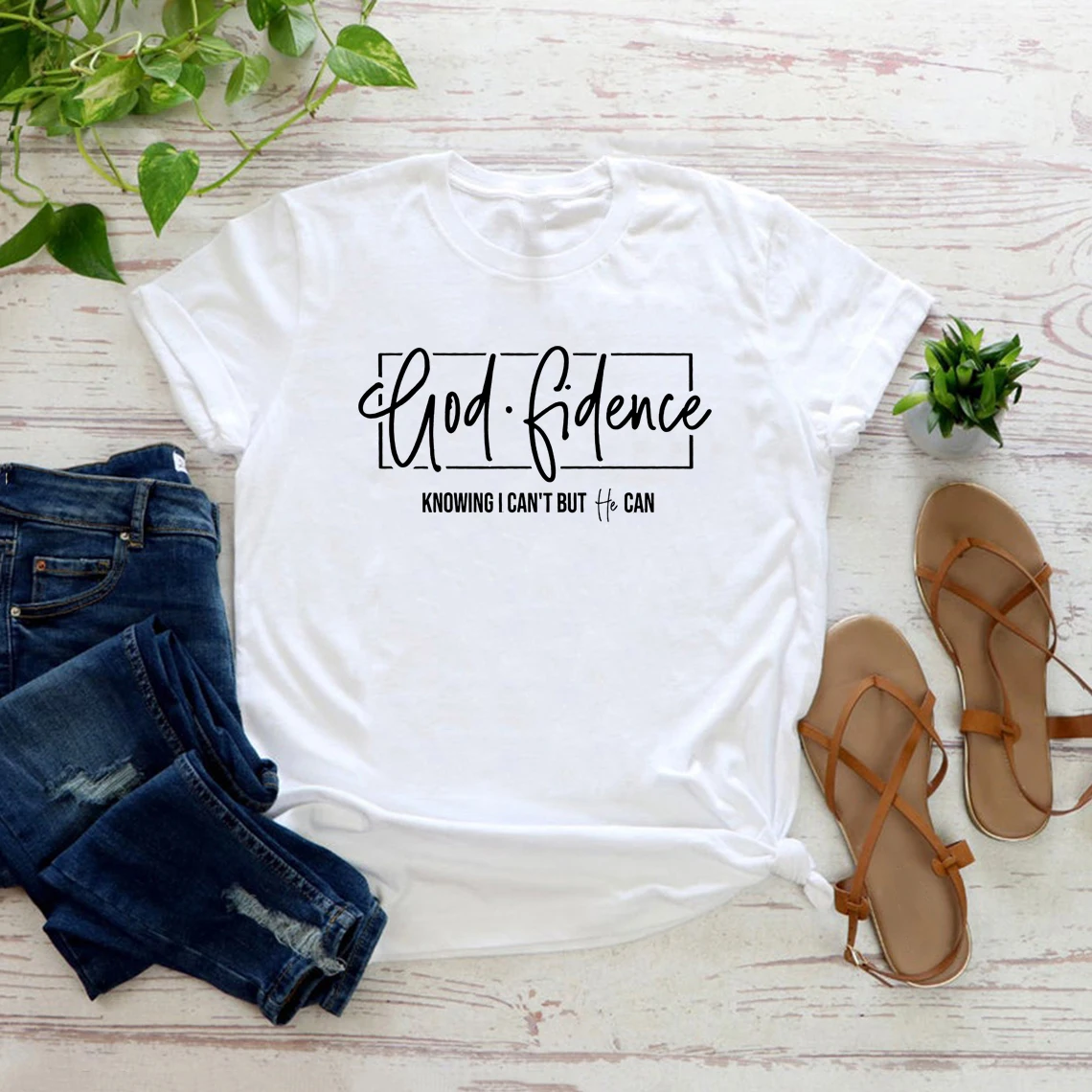 God Fidence Knowing I Can't But He Can T-Shirts Christian Tee Religious Gift Men Women Short Sleeve T-shirts Christian Gift
God Fidence Knowing I Can't But He Can T-Shirts Christian Tee Religious Gift Men Women Short Sleeve T-shirts Christian Gift