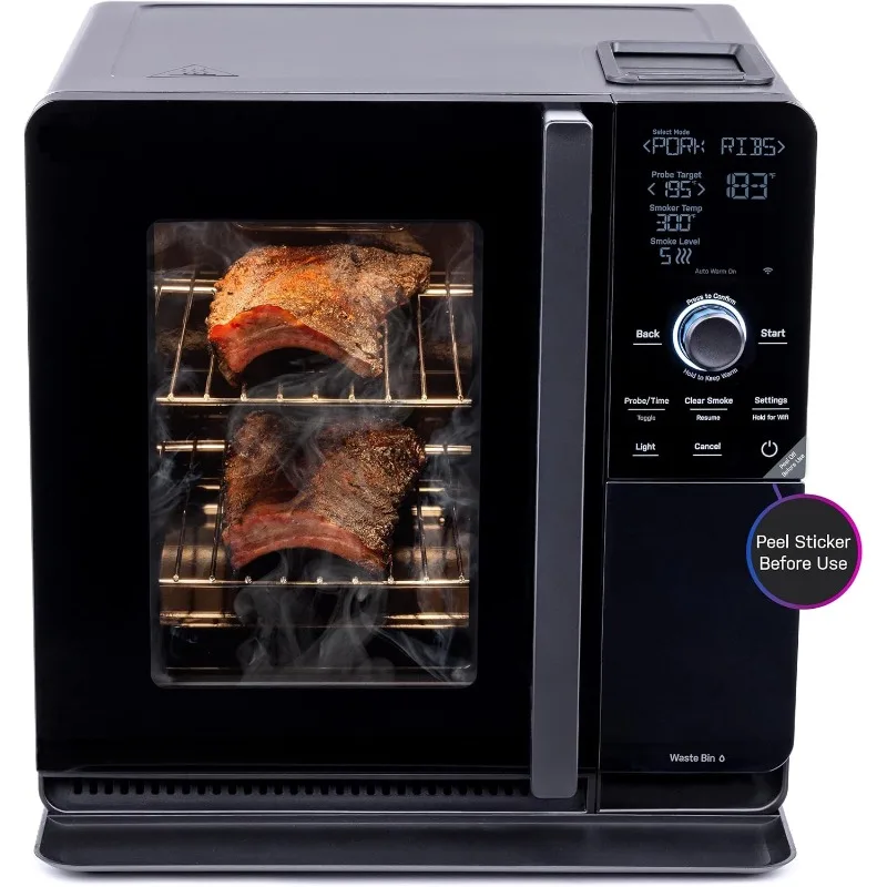 Smart Indoor Smoker with Active Smoke Filtration, Precision Smoke Control, 5 Smoke Settings, WiFi Connected, Electric
Smart Indoor Smoker with Active Smoke Filtration, Precision Smoke Control, 5 Smoke Settings, WiFi Connected, Electric