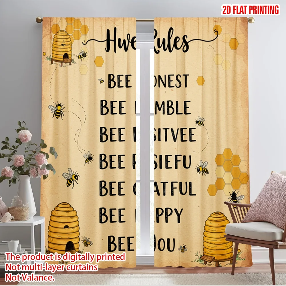 2pcs 2D flat printing Curtain Bee Rules Honeycomb Bee Kind Fabric Without Electricity Family Party Use for Home Decor
2pcs 2D flat printing Curtain Bee Rules Honeycomb Bee Kind Fabric Without Electricity Family Party Use for Home Decor