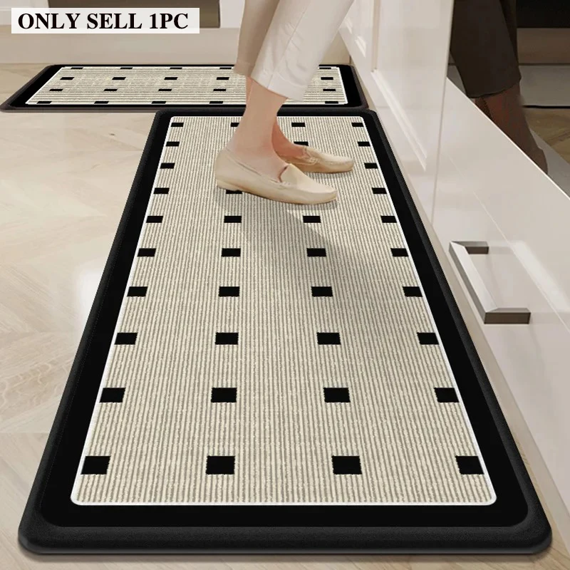 Kitchen Floor Mat Non-slip Stain-resistant Wear-resistant Carpet Black and White Geometric Pattern Long Rug Home Decoration Rugs
Kitchen Floor Mat Non-slip Stain-resistant Wear-resistant Carpet Black and White Geometric Pattern Long Rug Home Decoration Rugs