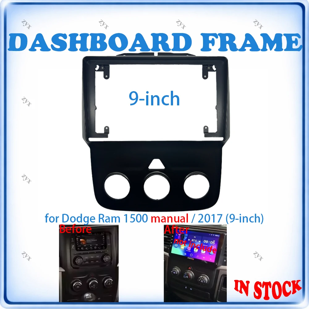 Car Radio Fascia Frame For Dodge Ram 1500 Manual 2017 9 inch With Canbus Decoder & Wiring Harness Car Accessories Plug & Play
Car Radio Fascia Frame For Dodge Ram 1500 Manual 2017 9 inch With Canbus Decoder & Wiring Harness Car Accessories Plug & Play