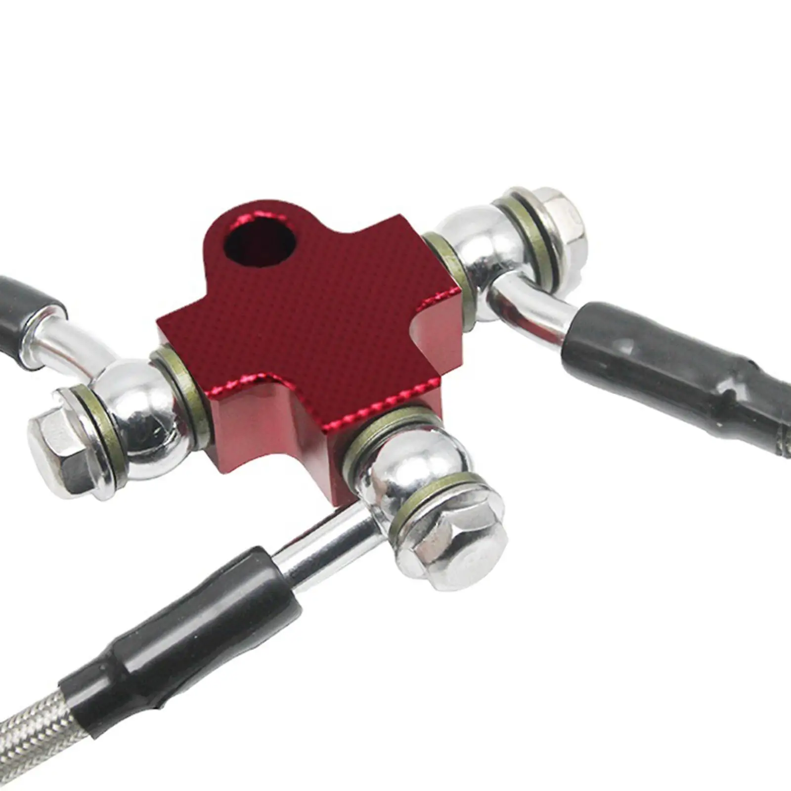 Universal 3 Way Brake Oil Hose Adaptor Mounting Bracket Aluminum Alloy Hydraulic Tee Fitting for Bike and ATV
Universal 3 Way Brake Oil Hose Adaptor Mounting Bracket Aluminum Alloy Hydraulic Tee Fitting for Bike and ATV