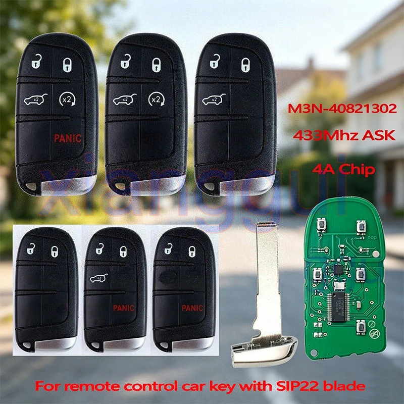 With SIP22 Blade SUV Auto Remote Key 433Mhz ASK 4A Chip M3N-40821302 for JEEP Compass Renegade 2017 2018 2019 2020 2021 2022
With SIP22 Blade SUV Auto Remote Key 433Mhz ASK 4A Chip M3N-40821302 for JEEP Compass Renegade 2017 2018 2019 2020 2021 2022