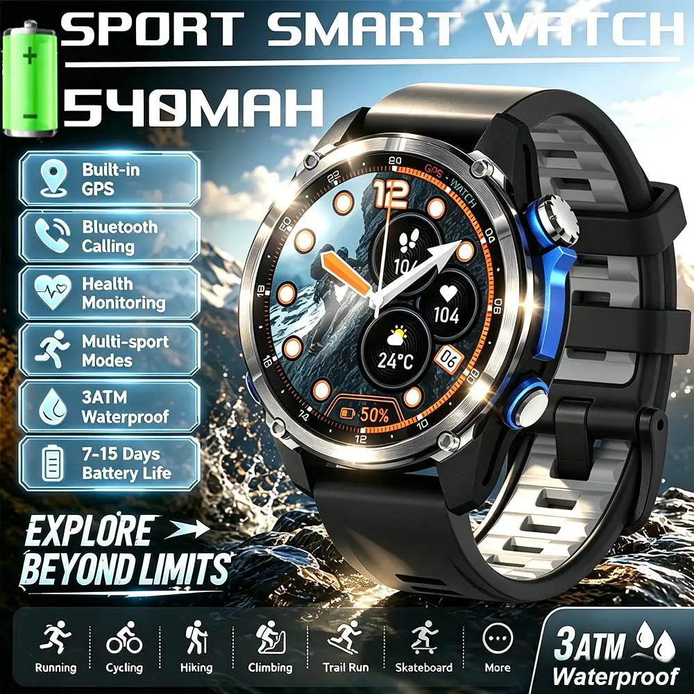 2026 New Military Grade GPS Smart Watch 3ATM Waterproof Compass Altimeter 1.32Inch AMOLED Swim Sports Smart Watch Men Women
2026 New Military Grade GPS Smart Watch 3ATM Waterproof Compass Altimeter 1.32Inch AMOLED Swim Sports Smart Watch Men Women