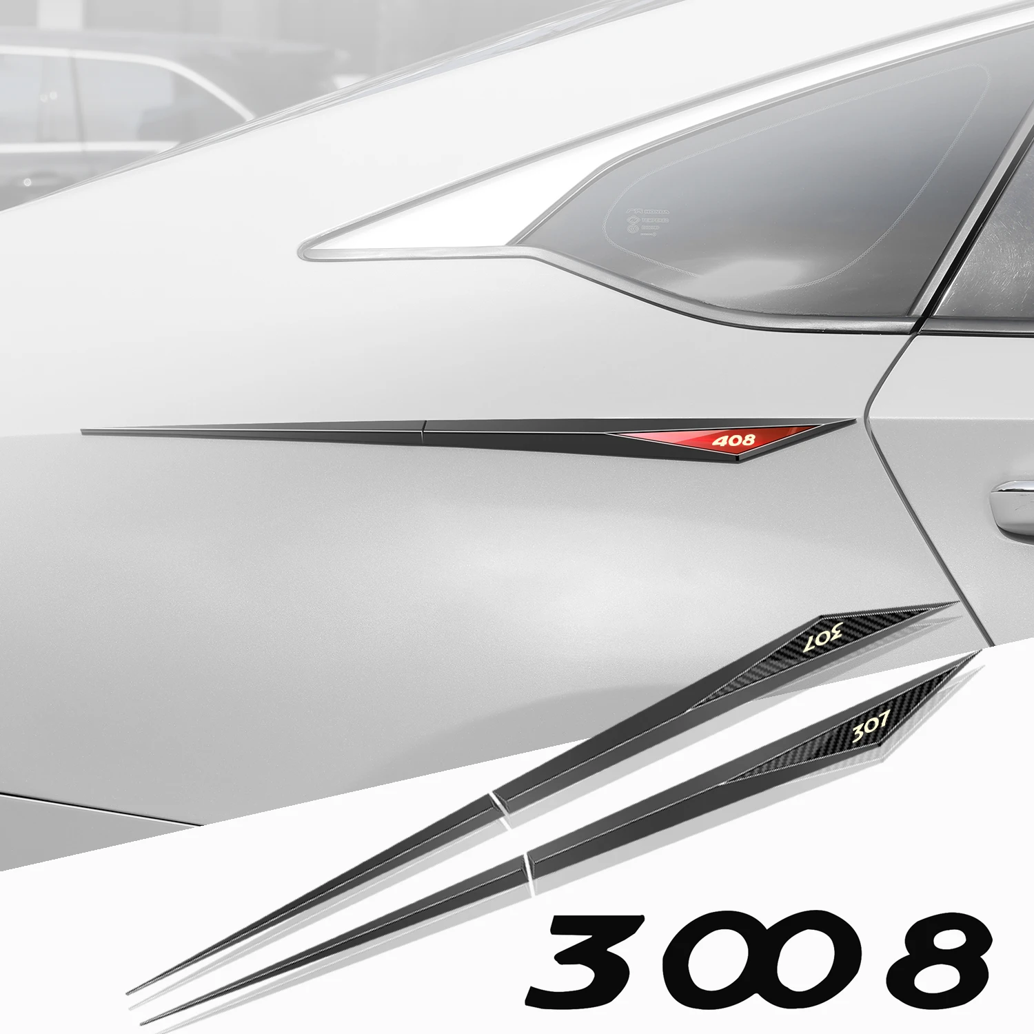 2pcs car stickers TPU car accessories para auto for Peugeot 206 307 308 408 3008
2pcs car stickers TPU car accessories para auto for Peugeot 206 307 308 408 3008