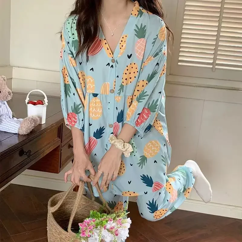 Женские пижамные комплекты с узором «гусиные лапки», стильная осенняя одежда для сна, винтажная мягкая ночная рубашка, повседневная Ulzzang с v-образным вырезом, женская свободная одежда в корейском стиле
Женские пижамные комплекты с узором «гусиные лапки», стильная осенняя одежда для сна, винтажная мягкая ночная рубашка, повседневная Ulzzang с v-образным вырезом, женская свободная одежда в корейском стиле