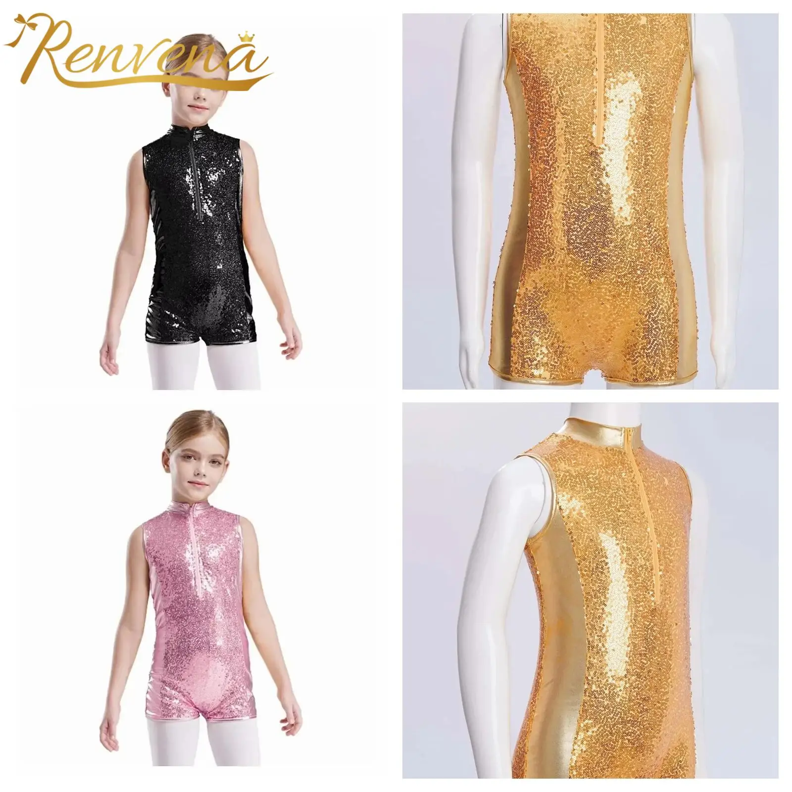 Girl's Sparkly Sequins Jumpsuit Children Unitard Leotard Teens Fashion Kids Jazz Dance Costumes Streetwear Cheerleading Costume
Girl's Sparkly Sequins Jumpsuit Children Unitard Leotard Teens Fashion Kids Jazz Dance Costumes Streetwear Cheerleading Costume