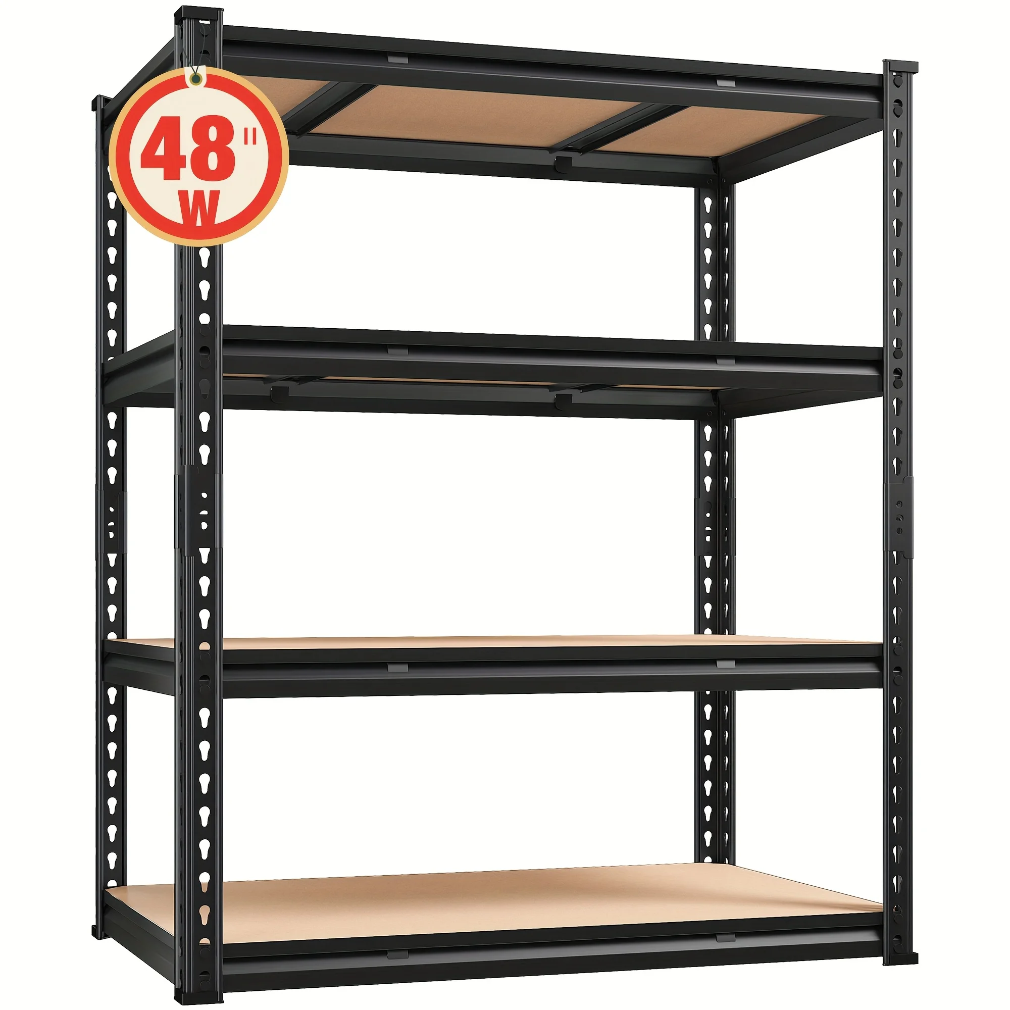 48" W X 24" D X 60" H, 48''W Garage Shelving Heavy Duty Shelving Storage Shelves 2400LBS Garage Storage Shelf 4 Tier Adjustable Metal Shelves for Storage Rack Industrial Metal Shelving Unit, Standing Shelf
48" W X 24" D X 60" H, 48''W Garage Shelving Heavy Duty Shelving Storage Shelves 2400LBS Garage Storage Shelf 4 Tier Adjustable Metal Shelves for Storage Rack Industrial Metal Shelving Unit, Standing Shelf