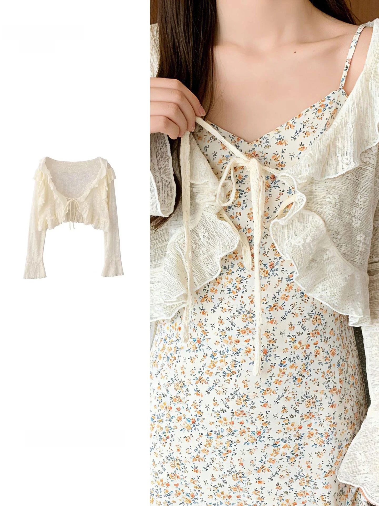 Summer New Gentle Style Large Size Sunscreen Lace Trim Belted Short Cardigan Coat Women's Straight Tube Long Sleeve Outerwear
Summer New Gentle Style Large Size Sunscreen Lace Trim Belted Short Cardigan Coat Women's Straight Tube Long Sleeve Outerwear