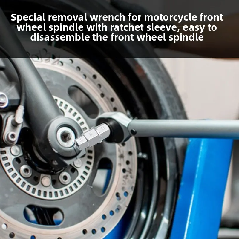 Front Wheel Spindle Removal Wrench Disassembly and Assembly Sleeve Maintenance Tool Hexagonal Concave Four-corner Sleeve 
Front Wheel Spindle Removal Wrench Disassembly and Assembly Sleeve Maintenance Tool Hexagonal Concave Four-corner Sleeve
