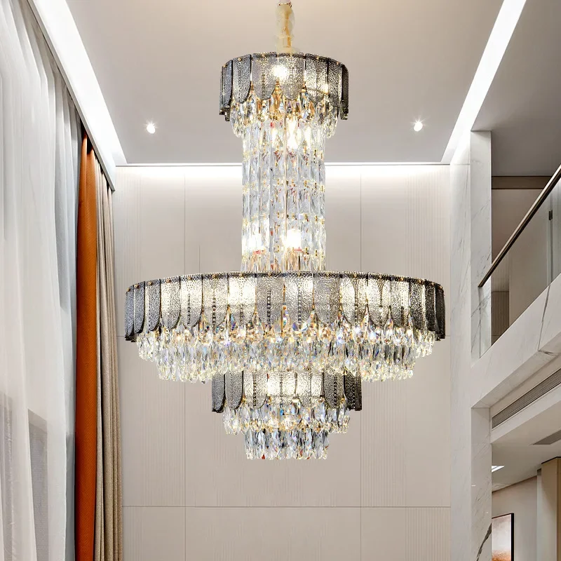 GHJUYIOL Postmodern luxury duplex villa, living room, bedroom, dining room, crystal chandelier
GHJUYIOL Postmodern luxury duplex villa, living room, bedroom, dining room, crystal chandelier