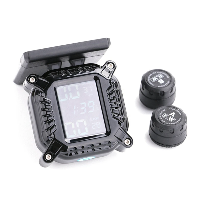 Solar Motorcycle TPMS LCD Motorbike Wireless Tire Pressure Monitoring System Tire Temperature Alarm System With Sensor
Solar Motorcycle TPMS LCD Motorbike Wireless Tire Pressure Monitoring System Tire Temperature Alarm System With Sensor