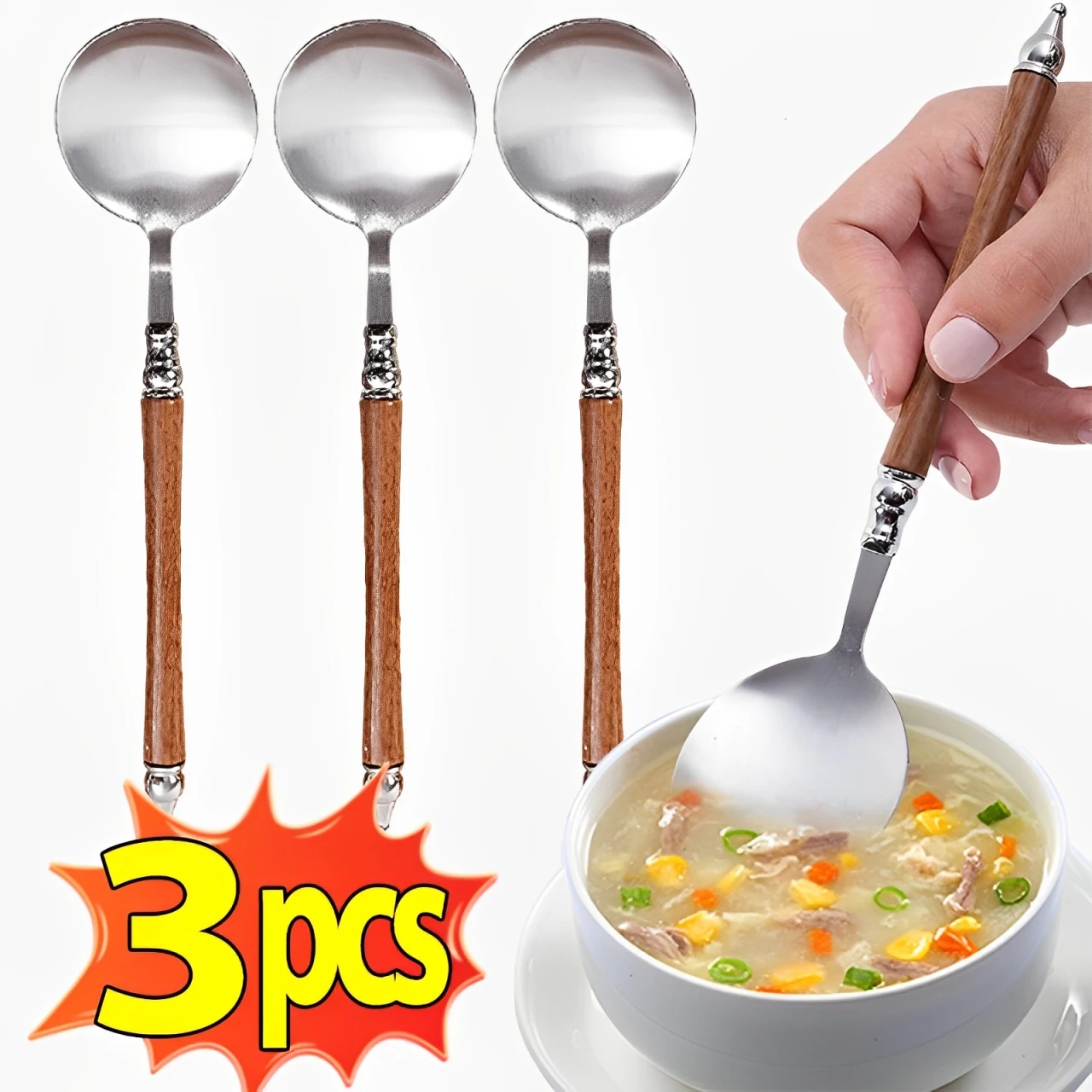 Long Handle Stainless Steel Spoon Dessert Soup Round Head Durable Elegant Kitchen Tableware Home Dining Utensil Stirring Coffee
Long Handle Stainless Steel Spoon Dessert Soup Round Head Durable Elegant Kitchen Tableware Home Dining Utensil Stirring Coffee