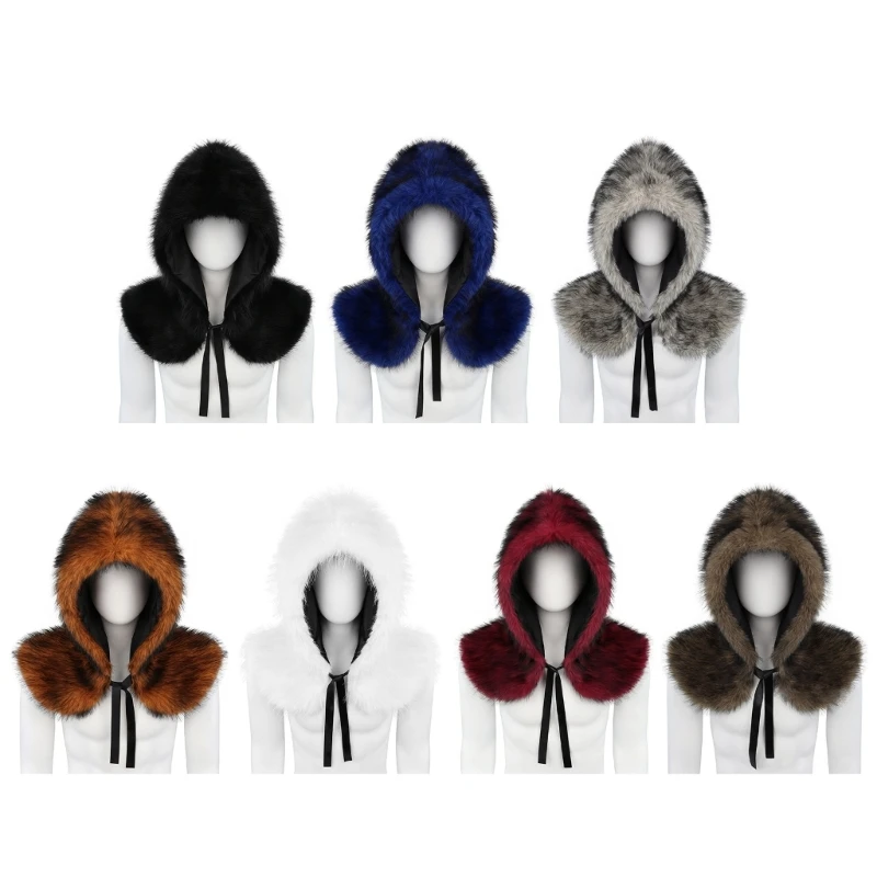 HX6F Adjustable Plush Capelet Mysterious Color Hooded Scarf Shawl Hat for Medieval Reenactment Outdoor
HX6F Adjustable Plush Capelet Mysterious Color Hooded Scarf Shawl Hat for Medieval Reenactment Outdoor