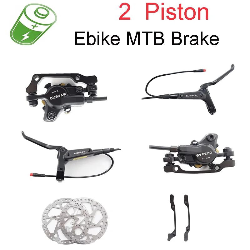 TESNO Ebike 2 Piston Hydraulic Disc Brake Electricty Control Disc Brake 160mm Rotor Caliper Front Rear 850mm1700mm oil Set
TESNO Ebike 2 Piston Hydraulic Disc Brake Electricty Control Disc Brake 160mm Rotor Caliper Front Rear 850mm1700mm oil Set
