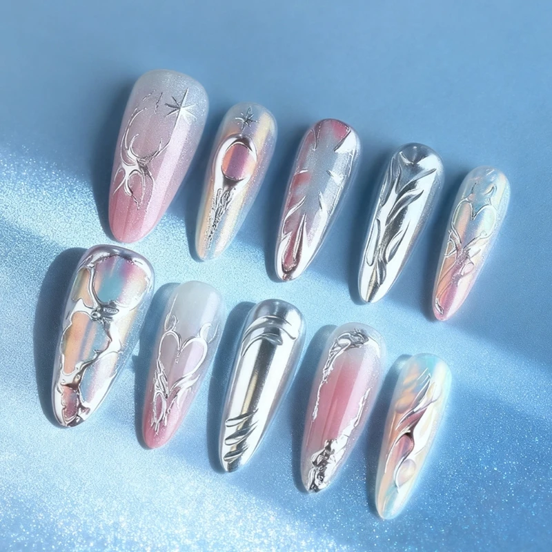 Chrome Powder Coated False 30 Pieces Long Stilettos Silver Glittering ABS T4MB
Chrome Powder Coated False 30 Pieces Long Stilettos Silver Glittering ABS T4MB