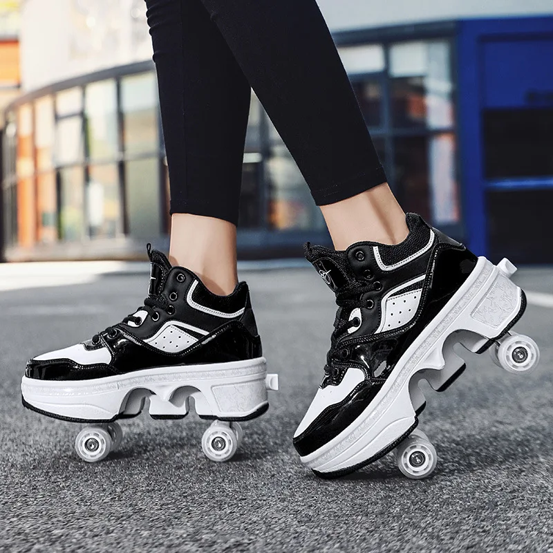Deformation Parkour Shoes Four Wheels Rounds Of Running Shoes 2022 Casual Sneakers Unisex Deform Roller Shoes Skating
Deformation Parkour Shoes Four Wheels Rounds Of Running Shoes 2022 Casual Sneakers Unisex Deform Roller Shoes Skating