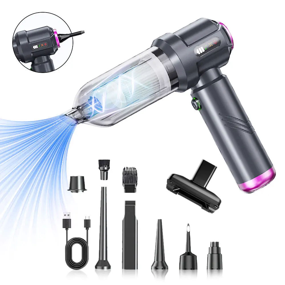 Car Vacuum Cleaner Electric Air Duster Portable 3 Gears adjustable Cleaning Blower Tool Type-C Charging Blow Drying Dust Removal
Car Vacuum Cleaner Electric Air Duster Portable 3 Gears adjustable Cleaning Blower Tool Type-C Charging Blow Drying Dust Removal