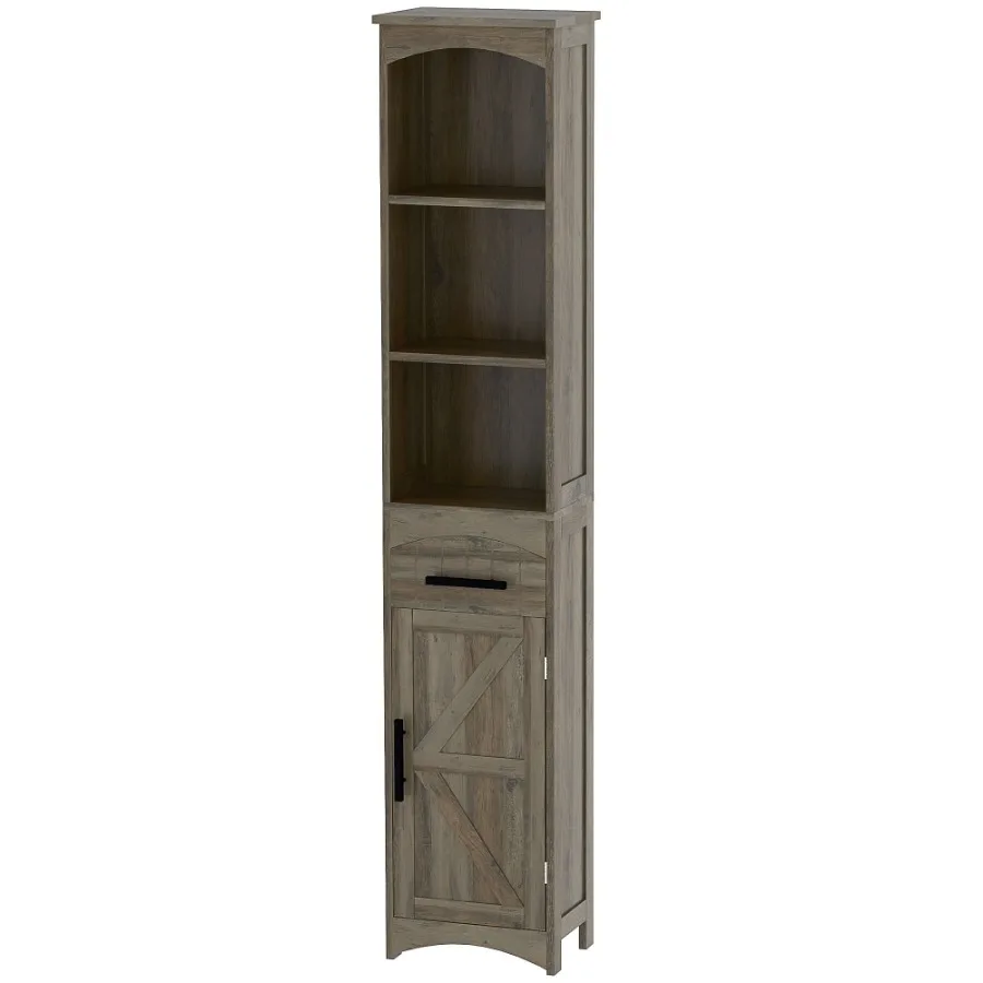 HOMCOM Skinny Tall Cabinet with Drawer 67'' Slim Cabinet with Door Farmhouse Style Weathered Gray Oak
HOMCOM Skinny Tall Cabinet with Drawer 67'' Slim Cabinet with Door Farmhouse Style Weathered Gray Oak