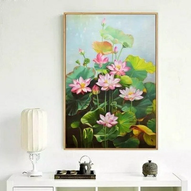 DIY 5D full Diamond Embroidery,Round Diamond Lotus House and Dot Living room decoration rhinestone Diamond painting
DIY 5D full Diamond Embroidery,Round Diamond Lotus House and Dot Living room decoration rhinestone Diamond painting