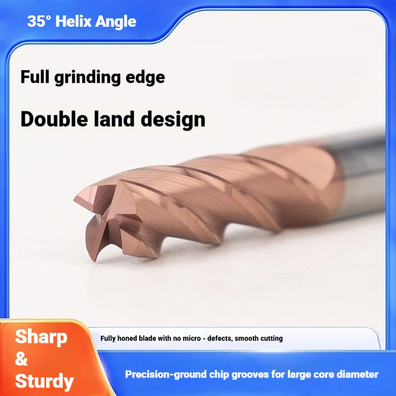HRC55 Carbide End Mill 4 Flutes Tungsten Steel Alloy Coating Cutting Tool for Steel CNC Machining 1 2 Up To 20MM
HRC55 Carbide End Mill 4 Flutes Tungsten Steel Alloy Coating Cutting Tool for Steel CNC Machining 1 2 Up To 20MM