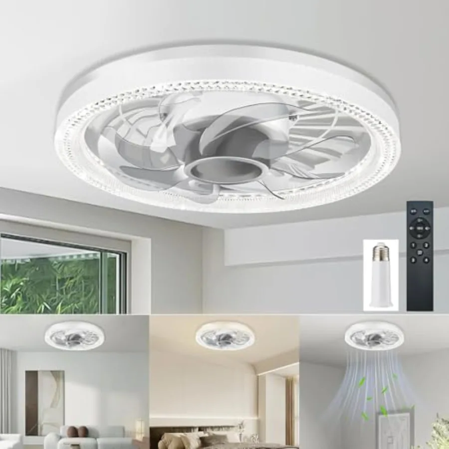 Ceiling Fan Light 12-inch Socket Fan Light with Remote Control 3 Colors 3000K-6500K Dimmable LED Light Bulb Screw-in Ceiling Fa
Ceiling Fan Light 12-inch Socket Fan Light with Remote Control 3 Colors 3000K-6500K Dimmable LED Light Bulb Screw-in Ceiling Fa