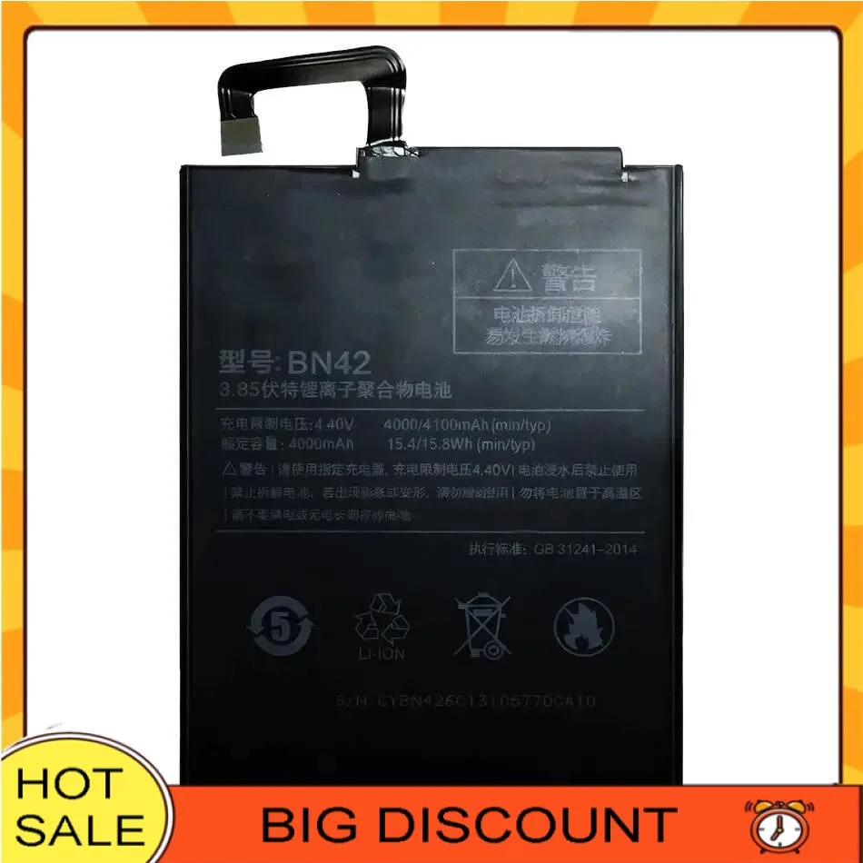 BN42 Mobile Phone Battery For Xiaomi Redmi 4 2G Ram 16G Rom Edition Environmentally Friendly 4100Mah High-Efficiency
BN42 Mobile Phone Battery For Xiaomi Redmi 4 2G Ram 16G Rom Edition Environmentally Friendly 4100Mah High-Efficiency