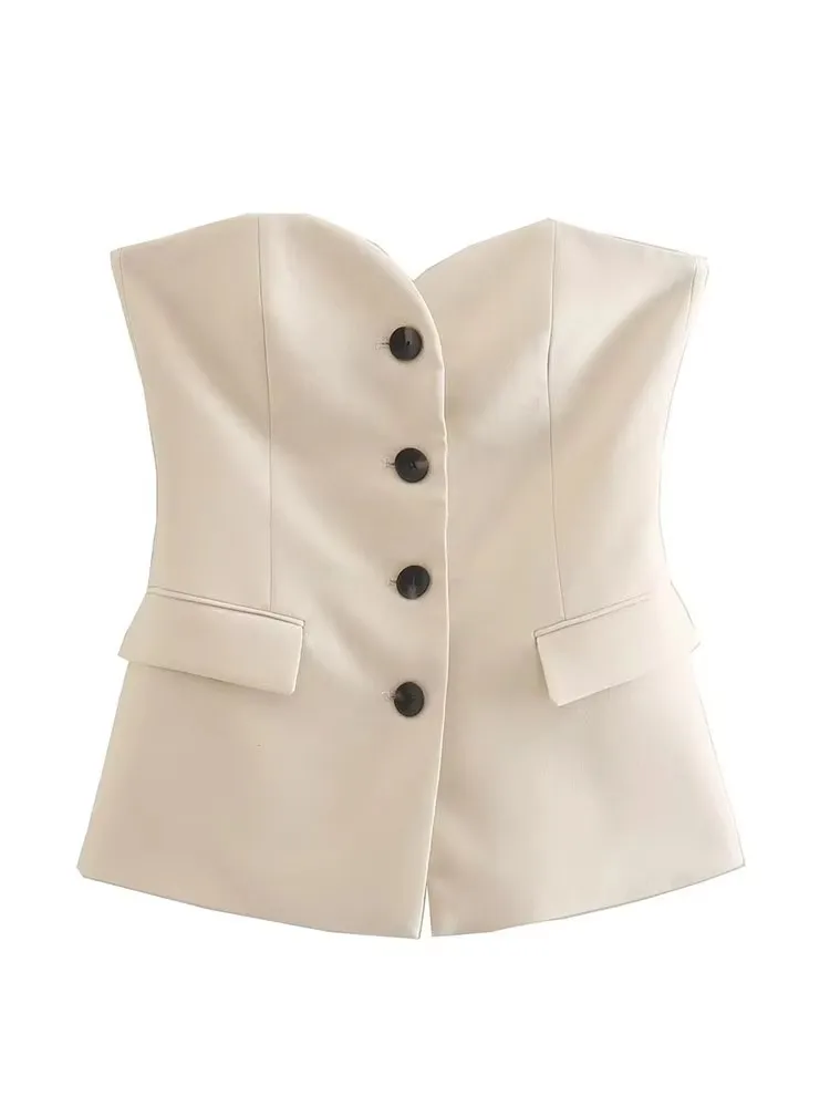 HH Summer Women Sexy Vests Coats Casual Solid Front Button Tank Top Off Shoulder Female Elegant Streetwear Chic Top
HH Summer Women Sexy Vests Coats Casual Solid Front Button Tank Top Off Shoulder Female Elegant Streetwear Chic Top