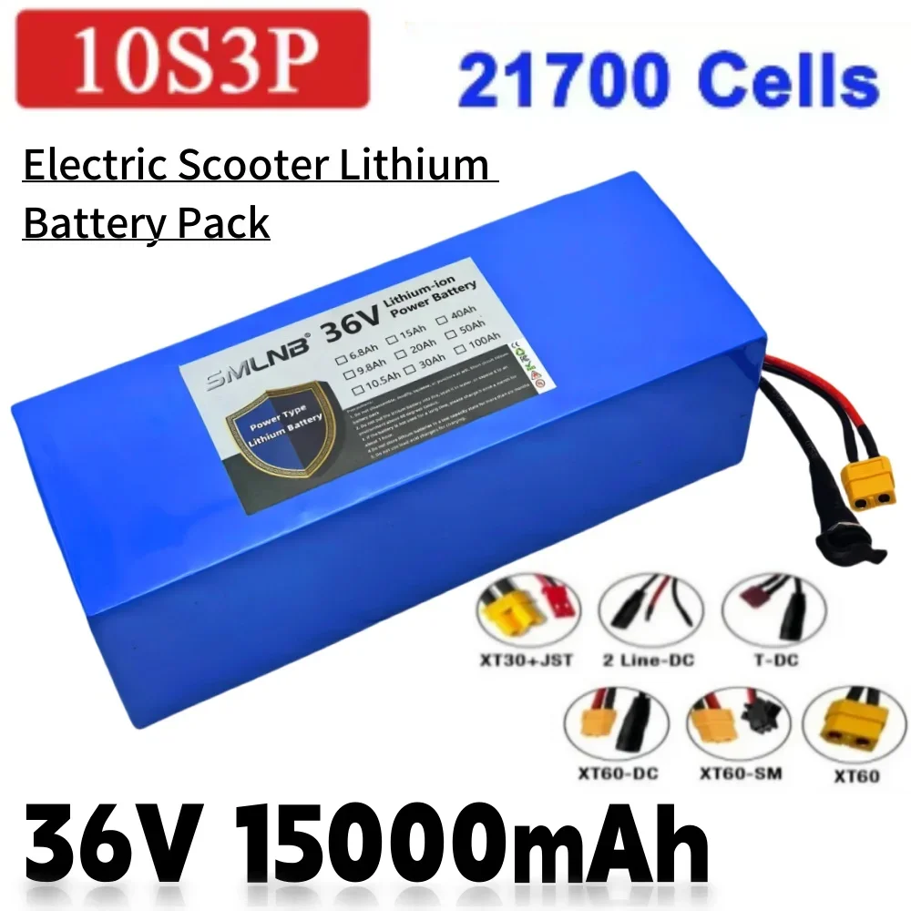 Upgrade 36V 15000mAh 10S3P 36v Electric Bicycle Scooter Battery Pack 36v Battery Scooter 21700 Rechargeable Lithium battery pack
Upgrade 36V 15000mAh 10S3P 36v Electric Bicycle Scooter Battery Pack 36v Battery Scooter 21700 Rechargeable Lithium battery pack
