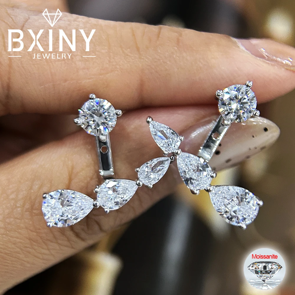Серьги BXINY D цвета с муассанитом S925, серебряные съемные серьги-гвоздики с бриллиантами грушевидной огранки для женщин, свадебный подарок, ювелирные изделия, сертифицированные GRA
Серьги BXINY D цвета с муассанитом S925, серебряные съемные серьги-гвоздики с бриллиантами грушевидной огранки для женщин, свадебный подарок, ювелирные изделия, сертифицированные GRA