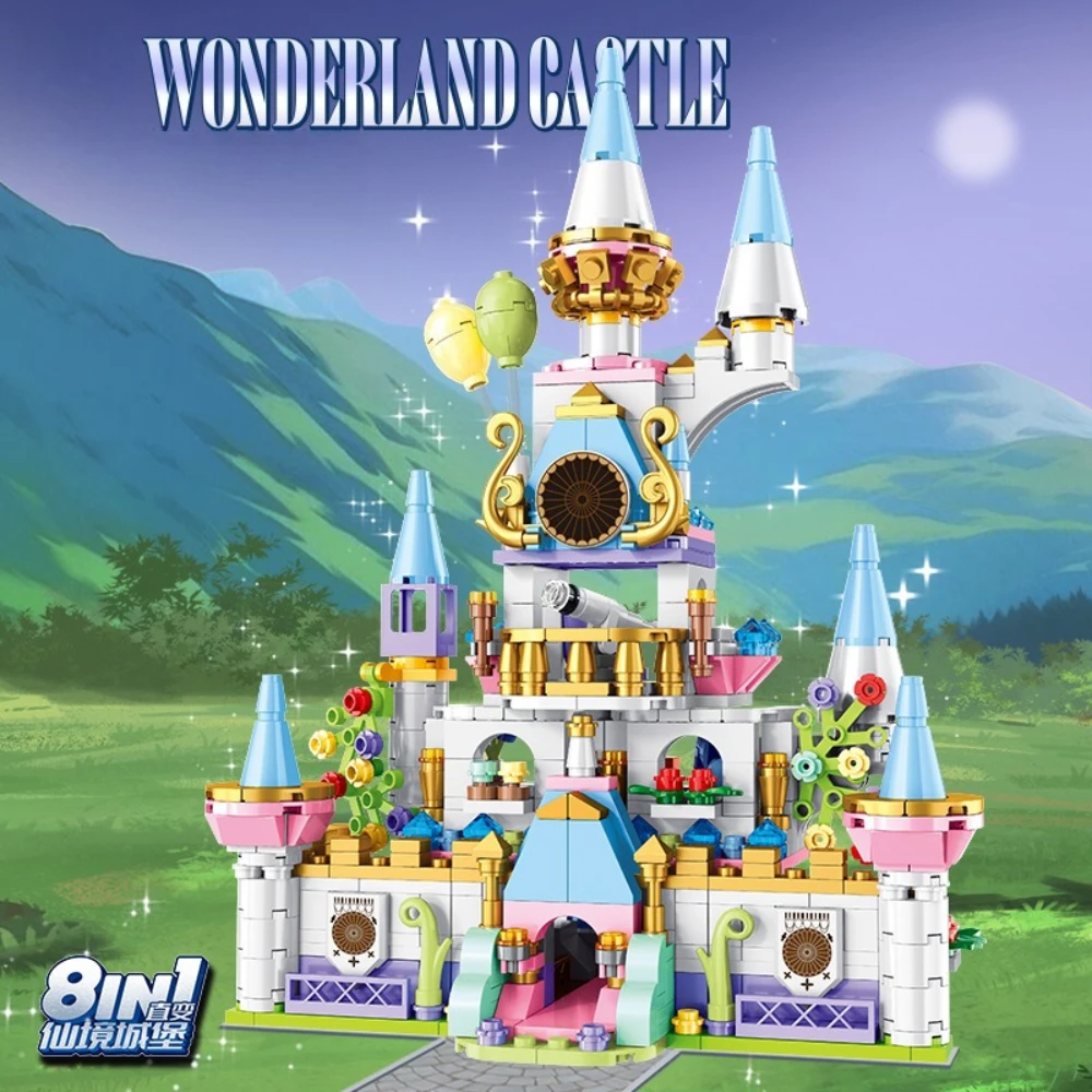MOC 8 In 1 Wonderland Castle Building Blocks Set Medieval Magical Architecture House Toy For Children Birthday Special Day Gift
MOC 8 In 1 Wonderland Castle Building Blocks Set Medieval Magical Architecture House Toy For Children Birthday Special Day Gift